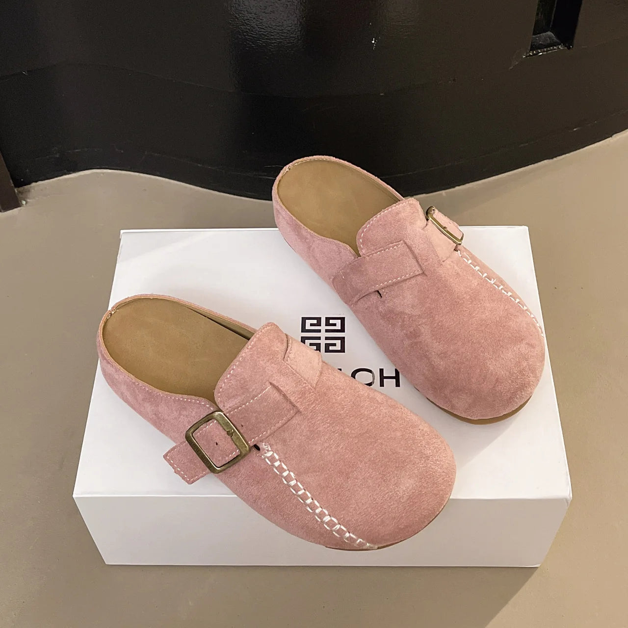 Trendy Suede Cork Clogs for Women