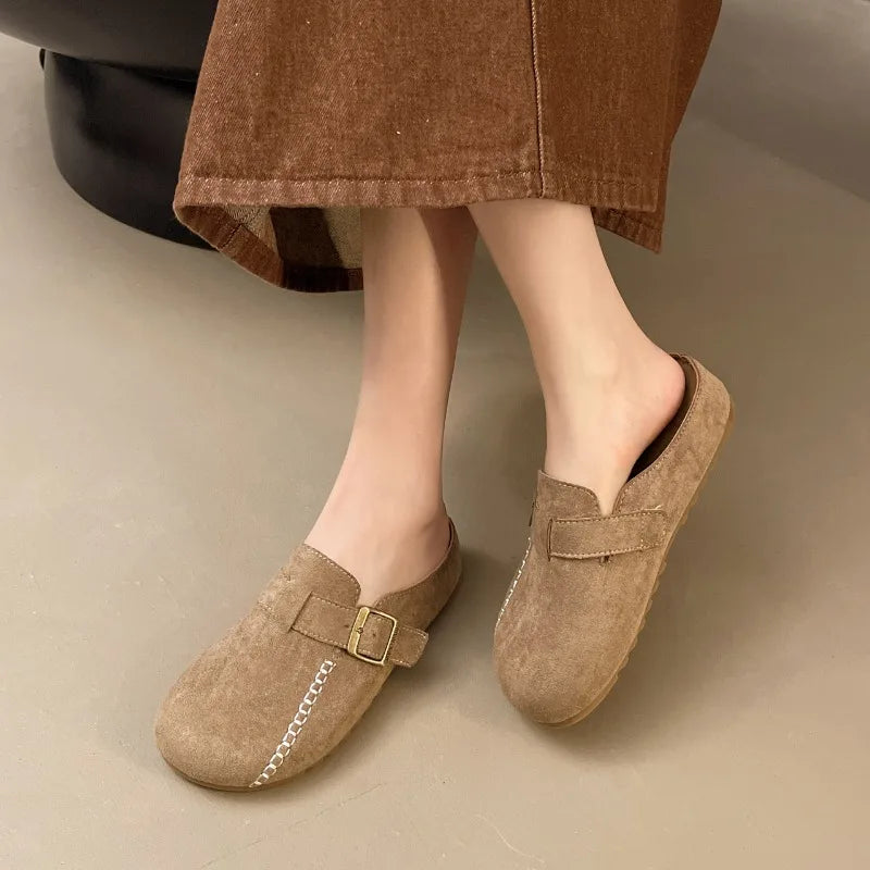 Trendy Suede Cork Clogs for Women