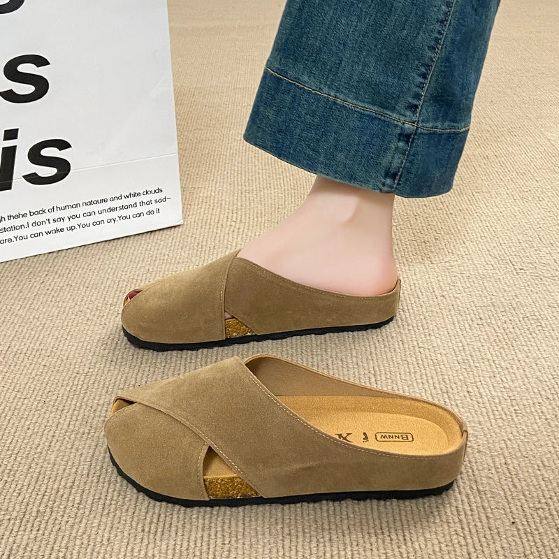 Women's Suede Clogs – Backless Comfort Mules
