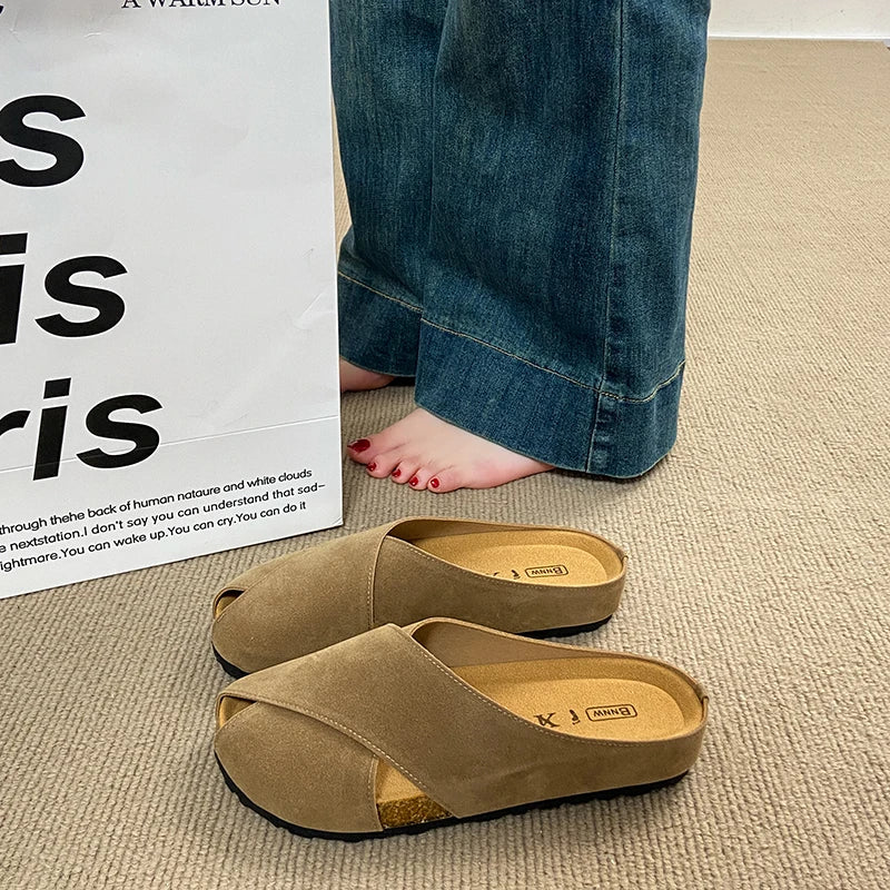 Women's Suede Clogs – Backless Comfort Mules