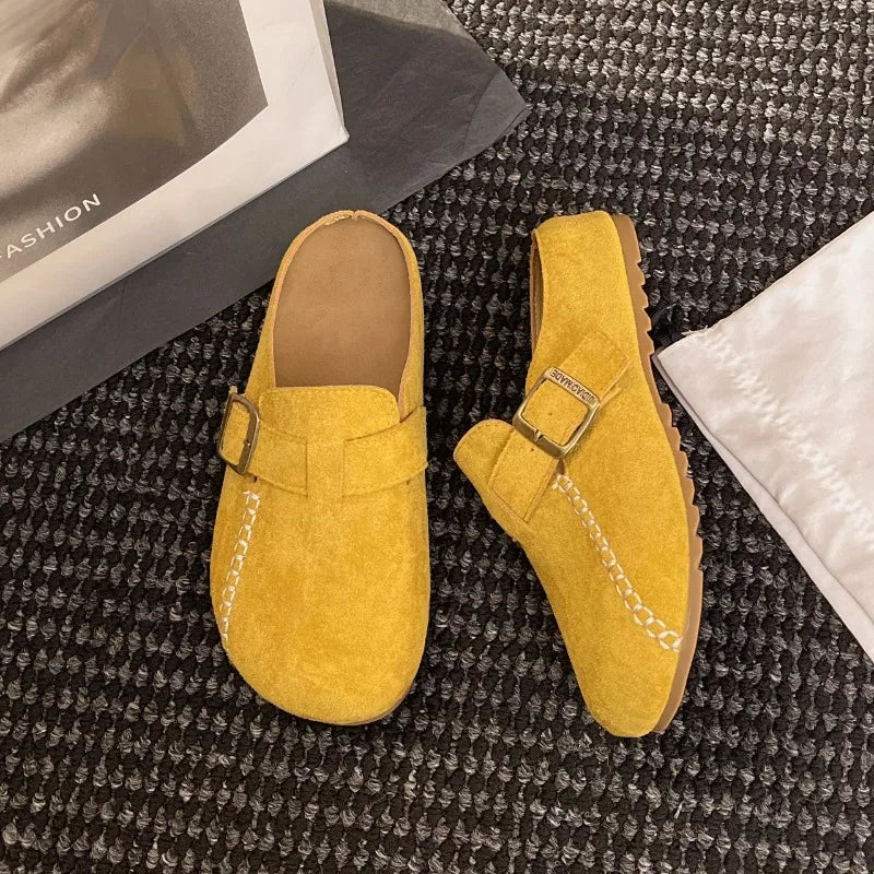 Trendy Suede Cork Clogs for Women