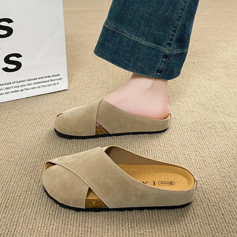 Women's Suede Clogs – Backless Comfort Mules