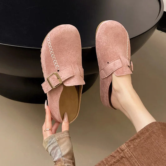 Trendy Suede Cork Clogs for Women