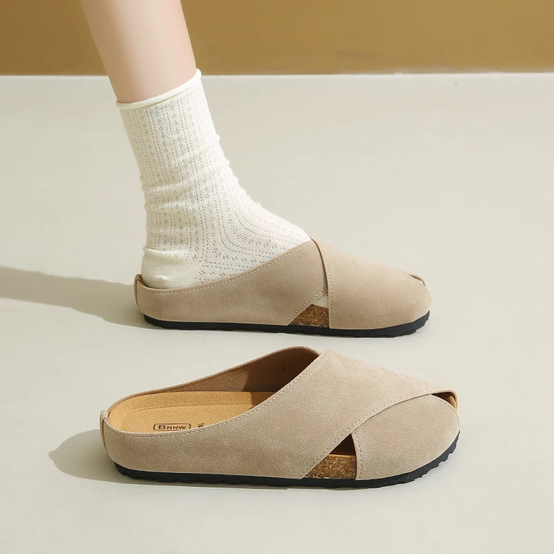 Women's Suede Clogs – Backless Comfort Mules