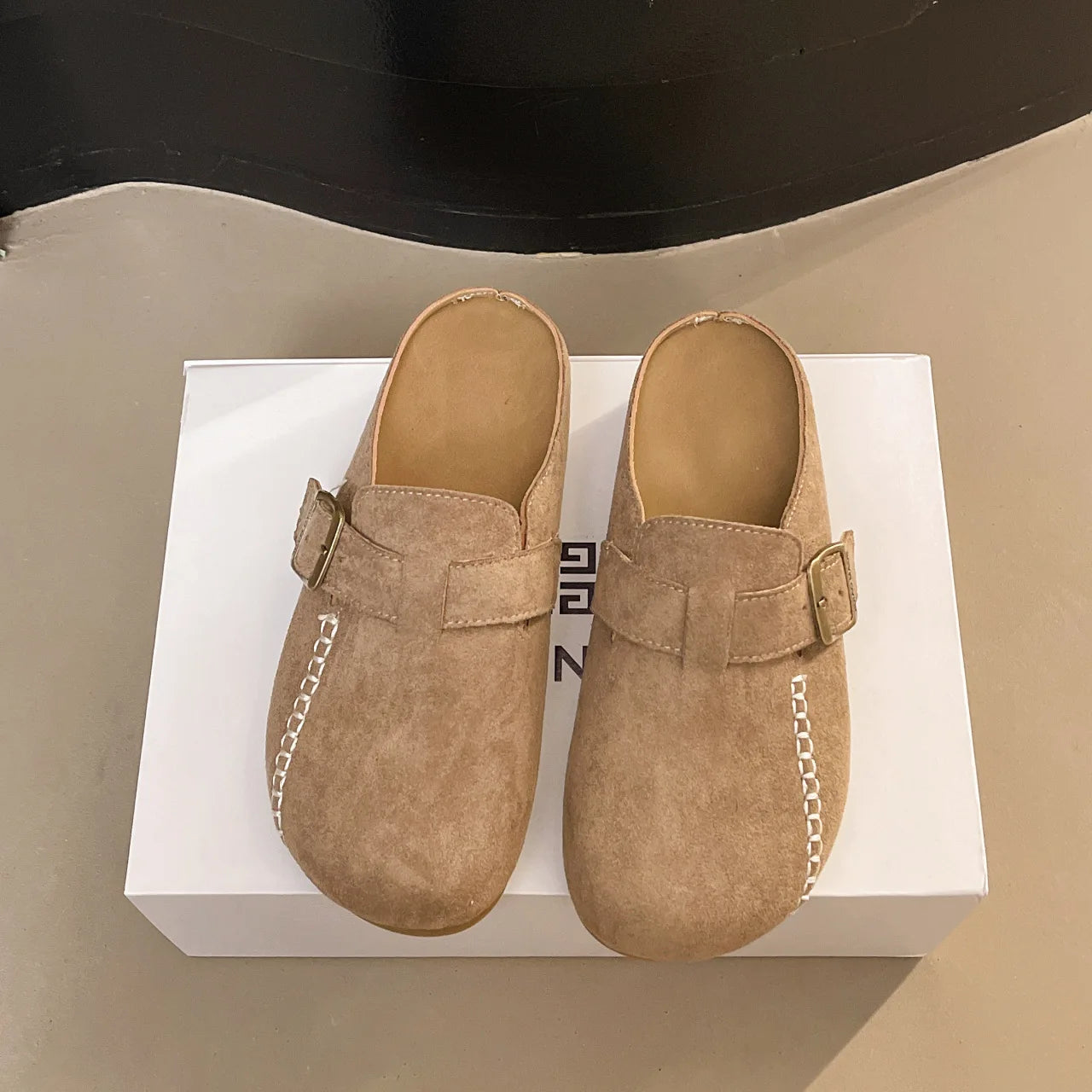 Trendy Suede Cork Clogs for Women