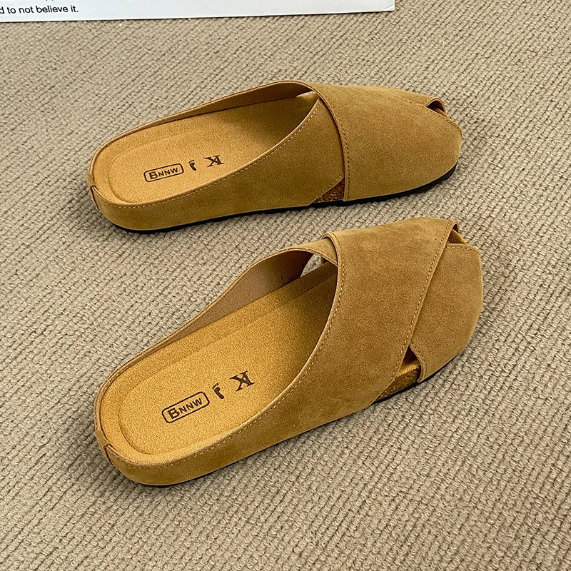 Women's Suede Clogs – Backless Comfort Mules