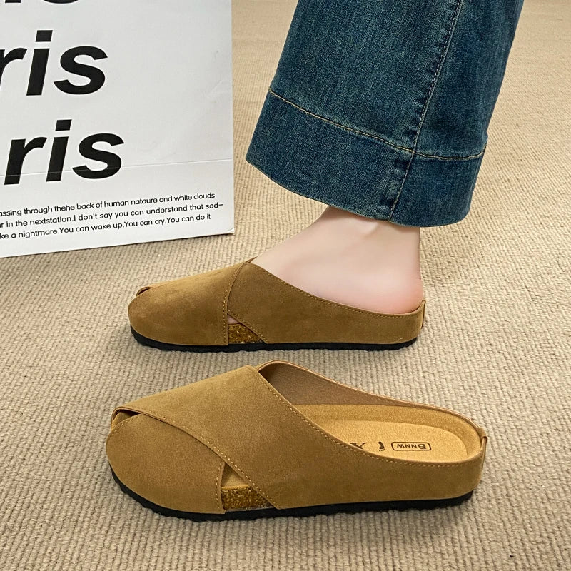 Women's Suede Clogs – Backless Comfort Mules