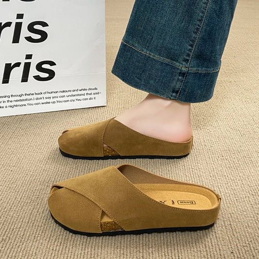 Women's Suede Clogs – Backless Comfort Mules